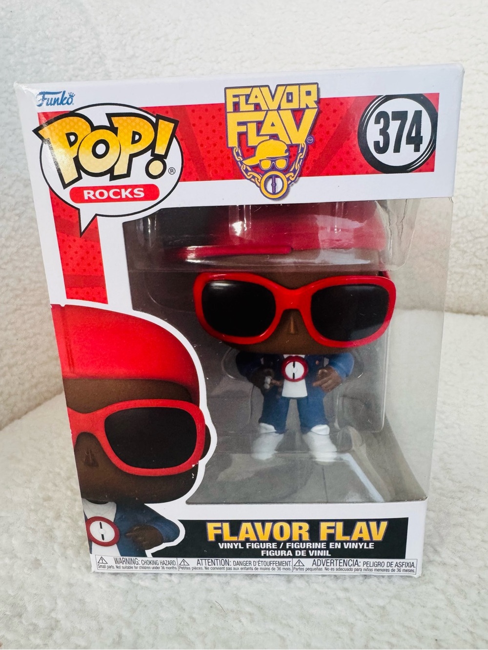 Funko Pop! Flavor Flav Vinyl Figure - Red Sunglasses & Red Hat, Blue Outfit